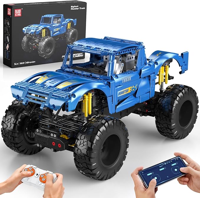 Mould King 18039 Monster Truck Building Sets Off-Road Climbing Car with Dual Control RC Buggy Bricks Toy for Teens &amp Adults Ages 14+ (1454+ Pieces)