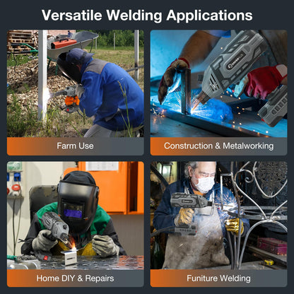 Sakerplus Portable Welding Machine, Handheld Welder Machine 110V, ARC Portable Welder with IGBT Inverter 5 Variable Current Adjustment, 30pcs 3/32" Wire Rods, Welding Helmet, Carrying Case Included