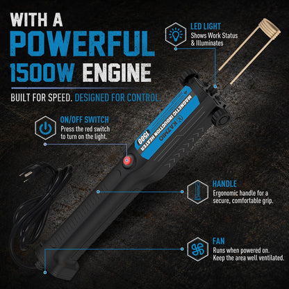 1500W Induction Heater Kit, 110V Handheld Induction Heater with 5 Coils for Rusty Bolt and Screw Removal, Blue