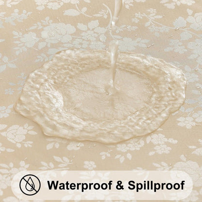 Smiry Round Table Cloth, Waterproof Heavy Duty Vinyl Tablecloths, Wipeable Washable Table Cover for Kitchen and Dining Room (Purple, 70" x 70")