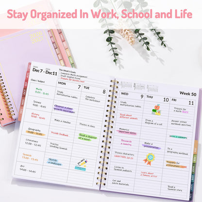 Teacher Planner 2026-2027, Forvencer Academic Planner 2026-2027, Jul 2026 - Jun 2027, 8.5"x11", Weekly & Monthly Planning Book with 7 Periods, School Agenda for Teacher Student, A4, Dark Green