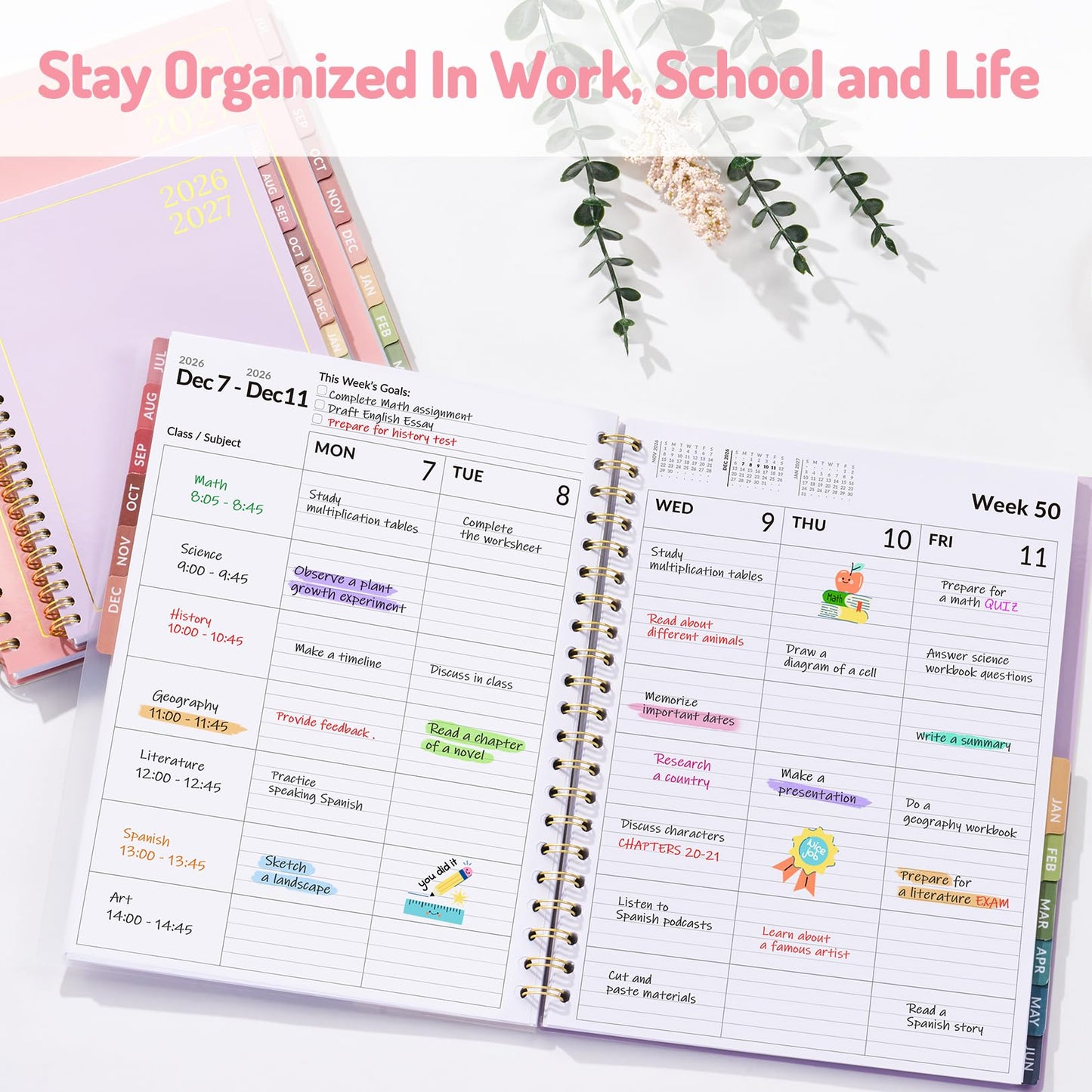 Teacher Planner 2026-2027, Forvencer Academic Planner 2026-2027, Jul 2026 - Jun 2027, 8.5"x11", Weekly & Monthly Planning Book with 7 Periods, School Agenda for Teacher Student Homeschool, A4, Green