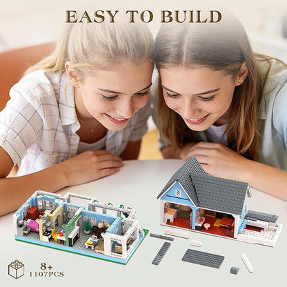 Gilmore House in Stars Hollow Building Set Lorelai Sitcom TV Block Toys for Fans Girls Adults Collectible Model Compatible with Lego Gifts for Birthday Christmas (1107PCS)