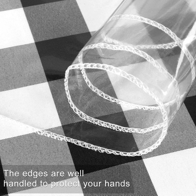 XWZO Clear Plastic Tablecloth Rectangle - 100% Waterproof Oilproof Stain Resistant Wipeable Vinyl Table Cloth, Transparent Cover Protector for Dining, Parties, 60 x 84 Inch