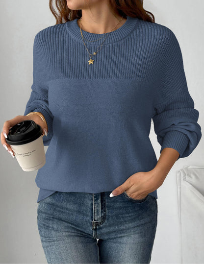 Zeagoo Women's 2025 Fall Chunky Knit Sweater Oversized Crewneck Long Sleeve Winter Cotton Pullover Sweaters Jumper Tops