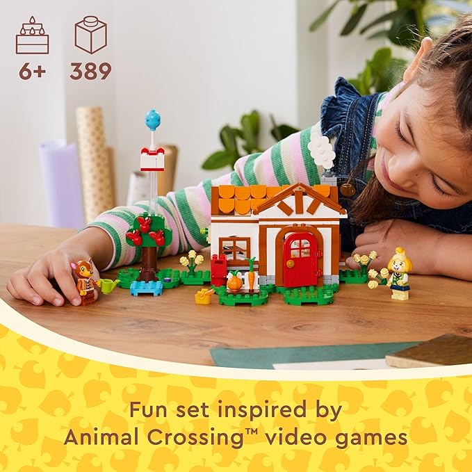 LEGO Animal Crossing Isabelle’s House Visit Buildable Creative Toy Set for Kids Includes Fauna and More Animal Crossing Toy Figures Video Game Birthday Gift for Girls and Boys Ages 6 and Up 77049
