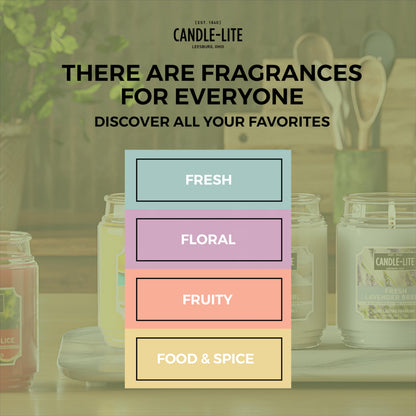 Candle-lite Scented Candles, Tiki Shores, 18 oz Jar, Proudly Poured in The USA, Aromatherapy Candle, Single-Wick with 110 Hours of Burn Time, Perfect for Creating a Refreshing Ambiance