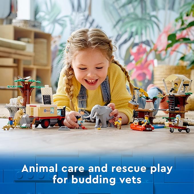 LEGO City Wildlife Rescue Camp 60307 Building Kit Animal Playset Top Toy for Kids Aged 6 and Up New 2021 (503 Pieces)