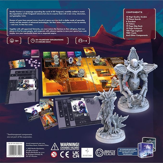 ISS Vanguard: Deadly Frontier Campaign Expansion - New Challenges &amp Adventures! Cooperative Sci-Fi Strategy Game Ages 14+ 1-4 Players 90-120 Min Playtime Made by Awaken Realms