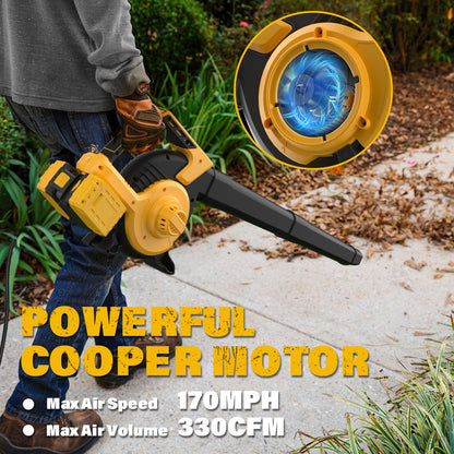 ZEGJAW 40V Cordless Leaf Blower & Vacuum, 3-in-1 Leaf Vacuum Mulcher with Bag, 360CFM 5-Speeds Brushless Battery Operated Leaf Blower for Lawn Care with 2 x 4.0Ah Battery & Charger Included