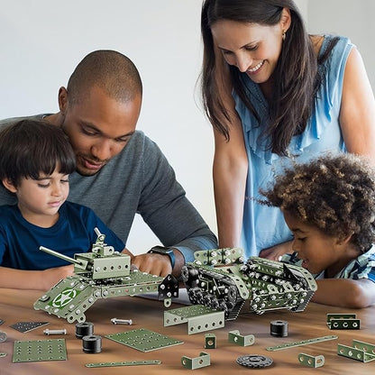 Lucky Doug STEM Building Projects Model Army Tank Set - 284 Pieces STEM Project Building Toys for Kids Ages 8-12 Assembly Science Kit Educational Toys Gift for Kids Boys 7 8 9 10 11 12-16 Years Old