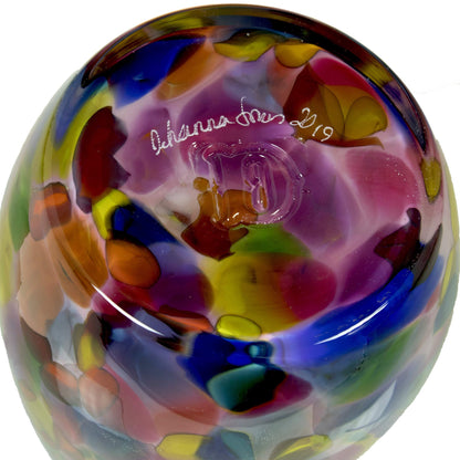 Totally Blown Glassworks Votive Candle Holder, Tea-Light, Handmade Blown Glass, Accent Vase, Centerpiece, Home Decor, Artist Dehanna Jones, Seattle, WA. (Pink MM Cupcake Sprinkles)