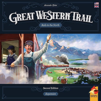 Great Western Trail 2nd Edition Rails to the North Board Game Expansion - New Adventures Await! Strategy Game for Kids &amp Adults Ages 12+ 1-4 Players 75-150 Min Playtime Made by Eggertspiele
