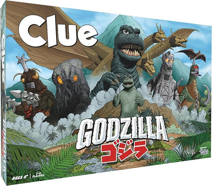 CLUE: Godzilla Board Game Solve Who Kidnapped Minilla Identify Which Kaiju &amp Villain Group are Behind It Explore Iconic Like Monster Island &amp Tokyo Official TOHO Co. Merchandise &amp Coll