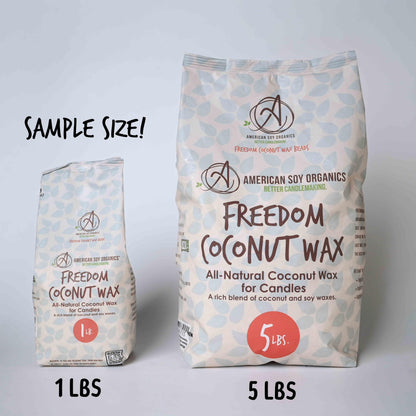 American Soy Organics 1 lbs Freedom Coconut Soy Wax Beads for Candle Making - Natural Candle Making Supplies - Paraffin-Free,Beeswax-Free Coconut Candle Wax for Container Candles,Tealights,Wax Melts
