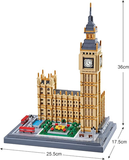 New Architecture Big Ben Building Set - 6473pcs+ Micro Mini Blocks - Enjoyable &amp Affordable - Detailed Model Ages 14+