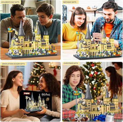 Magic Castle Micro Mini Building Set 2743 Pcs Magic House Model Building Toys STEM Creative Magic World Office and Home Decor Bricks Kits Christmas Birthday Gift for Adults Teens Kids 14+
