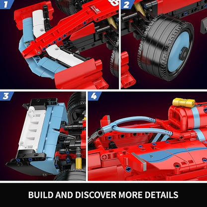 Mould King Race Car Model Kit MOC Super Sports Cars Building Blocks Set for Adults Display or Play Toys Gift Ideas for Ages 14+(1401 Pieces)