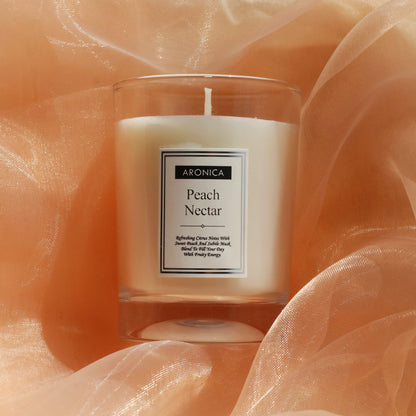 Aronica Fresh Fruity Candles Gift Set - Honeycrisp Apple, Peach Nectar, Cinnamon Vanilla, Cute Hostess Gift Holiday, Nice Christmas Presents for White Elephant