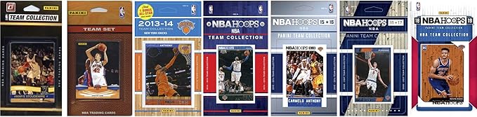 NBA New York Knicks 7 Different Licensed Trading Card Team Sets