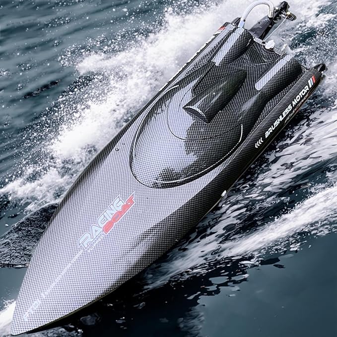 RTR 25.5Inches FT011 Large Brushless Remote Control Boat RC Speed Watercraft 2.4G 4WD 30MPH for 14Y+ Hobby Adult (1-Battery)