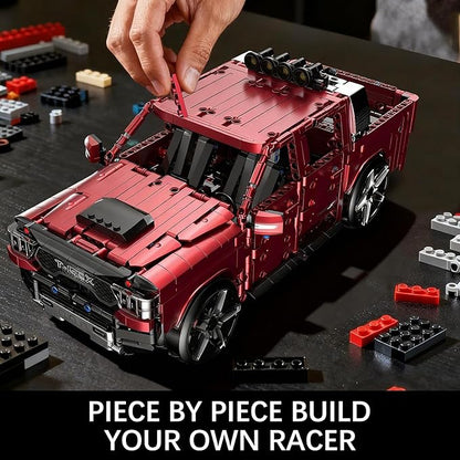 Remote Control Building Kit Off-Road T-Rexs Truck Model Red 1349 Pieces Adult Collectible Display Set 18x12x6.5 Inches14+