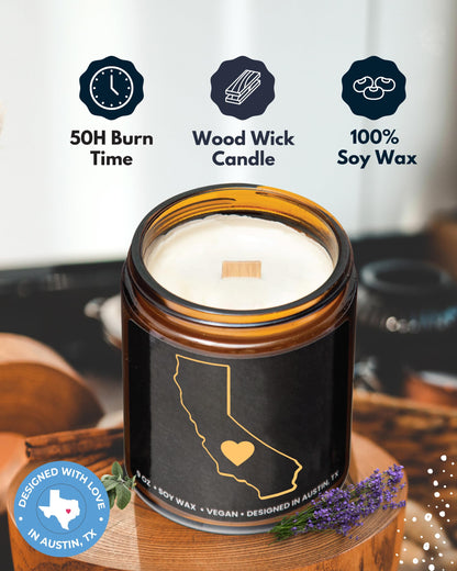 California Candle, Thoughtful California Themed Souvenirs & Gifts for Men and Women, Unique State Gifts, Best Sentimental Gift for Moving Away, Ideal for Birthday, Christmas, Graduation, Gift Ready