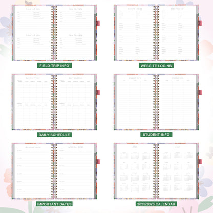 And Per Se Teacher Planner 2025-2026 Academic Year -Teacher Lesson Planner from July 2025 to June 2026, 8.5" x 11", Weekly & Monthly Planning for Teachers with Monthly Tabs, Stickers (Elegant Florals)