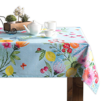 Maison d' Hermine Table Cloth Rectangle Table 100% Cotton 70 x 120 Inches Tablecloth Reusable Decorative for Dining Kitchen Farmhouse Home Gifts for Mothers Day Spring Summer - Jardin D'Ete - Mint