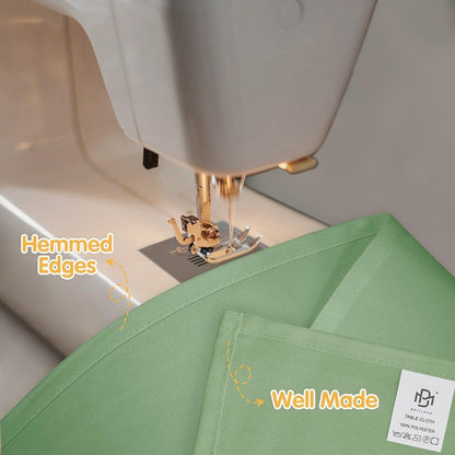 BRILLMAX 10 Pack Sage Green Tablecloths 60 x 126 Inch for 8ft Rectangle Tables - 150 GSM Polyester Fabric, 15" Standard Drop, Water, Stain & Wrinkle Resistant Cloth Cover for Wedding Dining Buffet