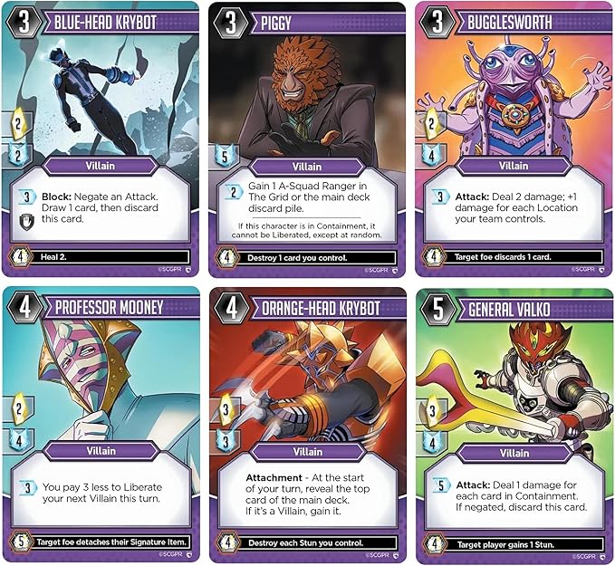 Renegade Game Studios Power Rangers Deck-Building Game S.P.D. Expansion Stackable Cards Strategy 2-4 Players Ages 14+