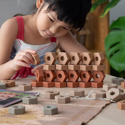 Guidecraft Little Pavers - 60 pc. Set: Block Builders Set for Construction and Stacking