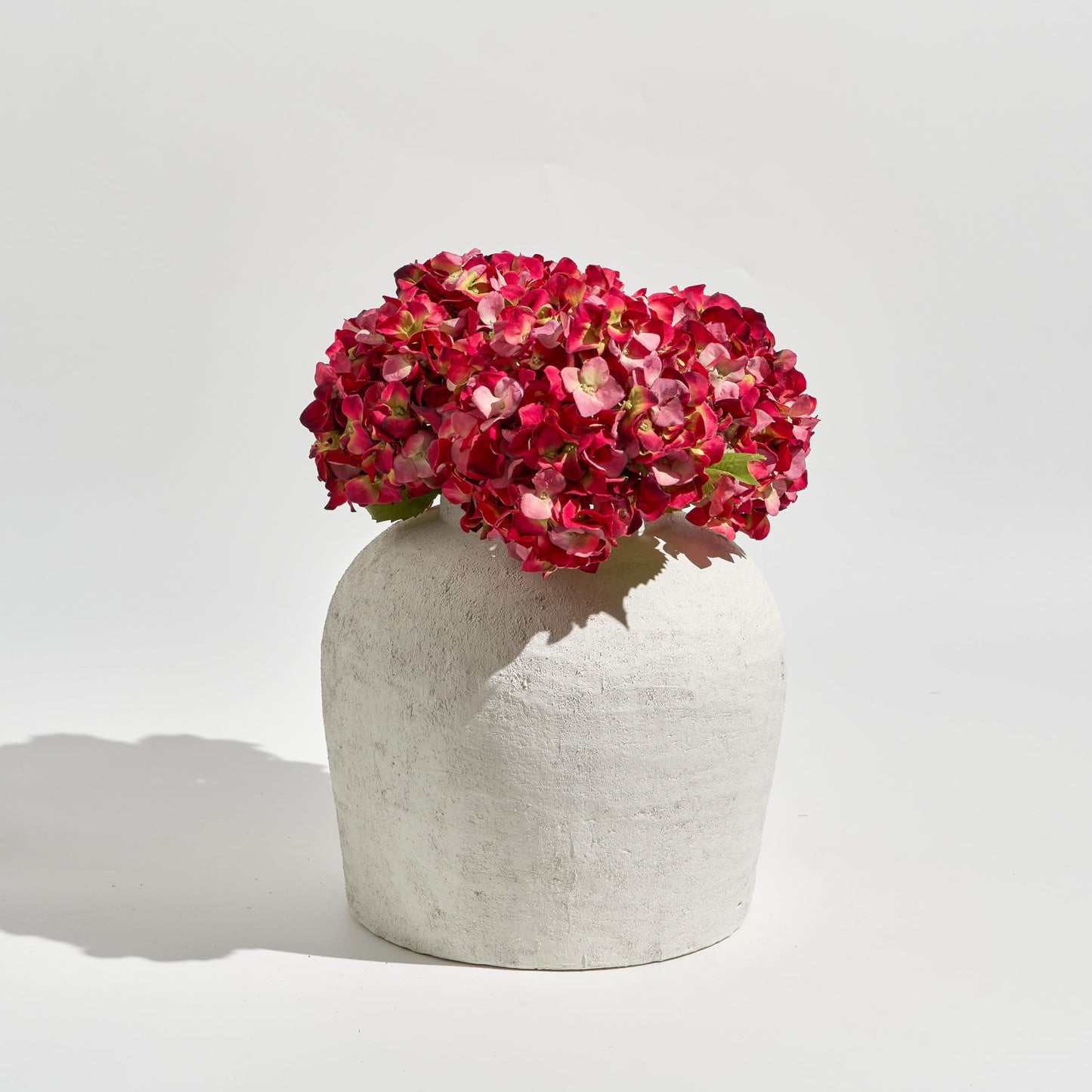 LB2 White Ceramic Large Vase, 11" Tall Zen Style, Terra Cotta Pitcher, Distressed Farmhouse Decor, Pottery Decorative Flower for Home Decor (B - White 11")