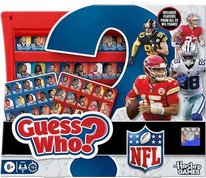 Guess Who? NFL Edition Board Game | Officially Licensed NFL Game for Kids and Families | Ages 6+ | 2 Players | 15 Mins. | Football Games