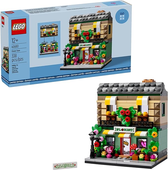 LEGO Flower Store Building Set 40680 - Collectible Model Shop with Interior Details - Customizable Design - Great Gift for Adult and Teen Builders - 337 Pieces