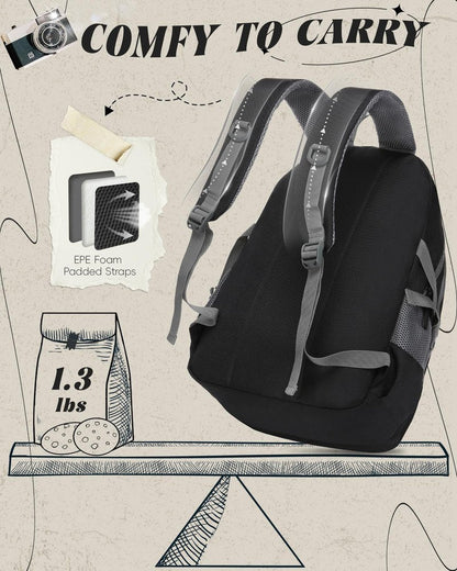 FOKDUVB Middle High School Backpacks for Boys Girls Large Bookbags with Laptop Compartment for Teens Teenagers Back to School Book Bags Mochilas Escolares para Adolescentes (Black/Gray, Solid)