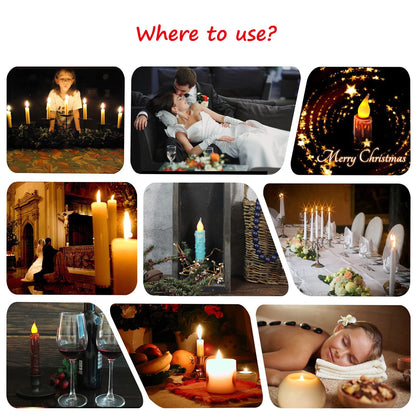 CVHOMEDECO. Real Wax Hand Dipped Battery Operated LED Timer Taper Candles Rustic Primitive Flameless Lights Decor, 4-3/4 Inch, Teal, 3 PCS in a Package