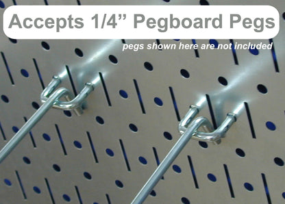 Wall Control Kitchen Pegboard Organizer Pots and Pans Storage Rack Organization Kit with Metallic Silver Pegboard and Black Accessories