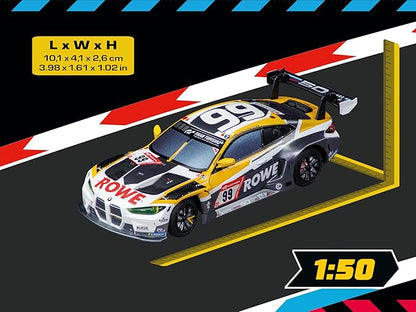 Carrera Hybrid Racing Car BMW M4 GT3 ROWE Racing No.99 1:50 Scale Front and Rear Lights USB-C Rechargeable RC Additional Vehicle