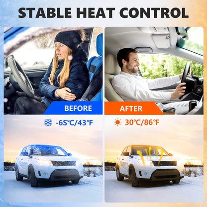 SILVEL Diesel Heater 8KW 110V/12V/24V, All-in-One 7L-8L Portable Diesel Air Heater with LCD Screen, Remote Control, Suitable for Car, Camper, RV, Truck, Home, Garage, Shop, Boat, White