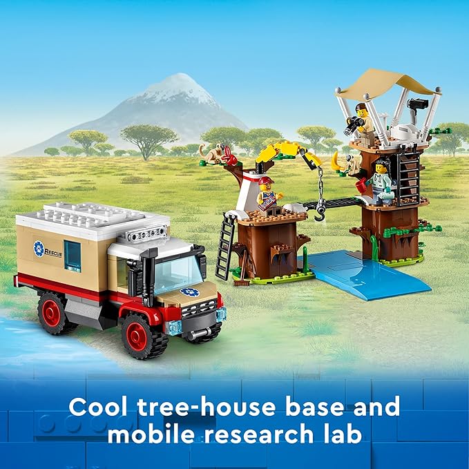 LEGO City Wildlife Rescue Camp 60307 Building Kit Animal Playset Top Toy for Kids Aged 6 and Up New 2021 (503 Pieces)