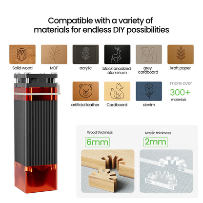 LONGER RAY5 Laser Engraver 2500mW High Precision 0.04 * 0.04mm Laser Cutter and Engraving Machine 130x130mm Working Area Mini Portable Laser Engraver for Wood Metal Acrylic Glass