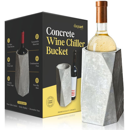 Daquart® | Concrete Wine Chiller Bucket - Keep your Drinks Cold | Wine Chillers for Bottles like a Cooler Sleeve - Designed for all Wine Bottle | Wine Cooler Bucket - Gifts for Wine Lovers