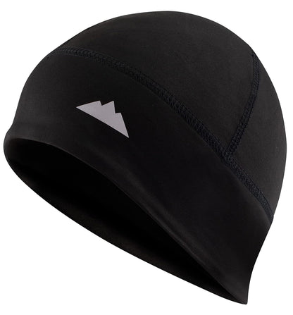 Tough Headwear Skull Cap - Skull Caps for Men and Women - Motorcycle Bike or Football Helmet Liner - Warm Mens Womens Head Liners - Winter Running Beanie Hat - Black
