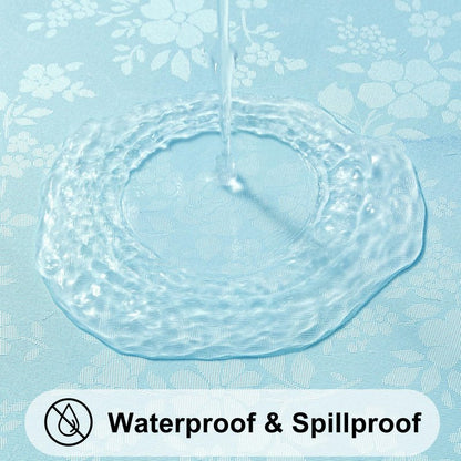 Smiry Rectangle Table Cloth, Waterproof Heavy Duty Vinyl Tablecloths, Wipeable Washable Table Cover for Kitchen and Dining Room (Light Blue, 60" X 102")