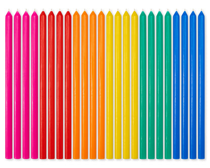 American Greetings Birthday Candles, Long Thin Multicolored (24-Count)