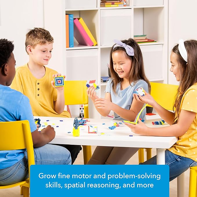 PLUS PLUS Learn to Build Set Interlocking Mini Building Blocks 3D Puzzle Construction Stem Toy for Kids - Glow in The Dark Mix 400 Pieces