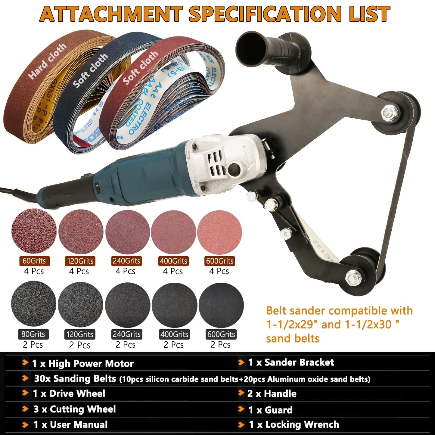 Rocsuk Pipe Belt Sander - 1280W Industrial Grade Pipe Tube Polishing Sandingwith 6 Variable Speeds,Suitable for Polishing Various Circular Pipe Materials,Woodworking and Metal Rust Removal.