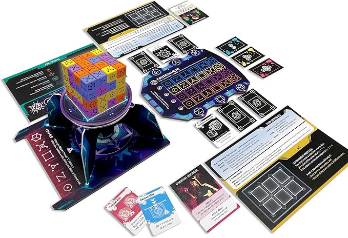 TESSERACT by Smirk &amp Dagger: 1-4 Player Cooperative Strategy Board Game 64 Dice Rotating Turntable Dice Manipulation Unique Player Powers A Great Gift for Couples Family Adults &amp Teens