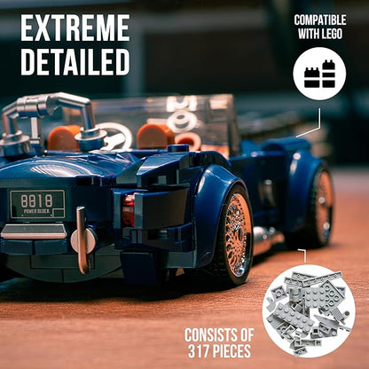 dOMOb Shelby Cobra 427 Car Building Kit – 317 pcs Building Blocks Set w/Container Display Box – Modular Scale 1:32 Model – Bricks Toy for Kids &amp Adults 8+ – for Boys Hobbyist Collector